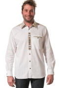 Trachtenhemd EDGAR - weiß/natur