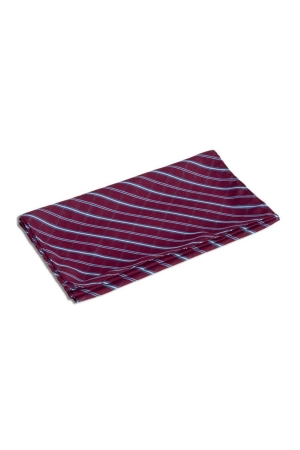 Foulard donna GIBLOR'S - rigato bordeaux/bianco