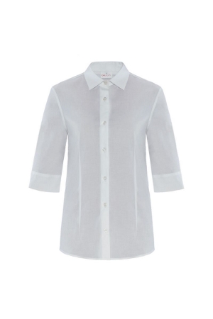 Camicetta FLAVIA stretch - 3/4 - bianco